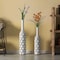 Uniquewise Decorative Contemporary Floor Vase White Carved Divot Bubble Design with Tall Neck, PK 2 QI004180.2 - alternate 4